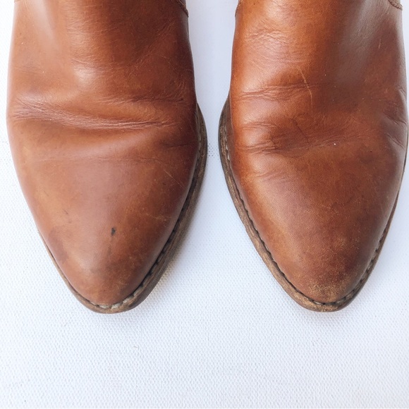 Madewell The Kelci Chelsea Boot Size 7 Cognac Brown Leather Heeled Ankle Booties - Picture 7 of 14